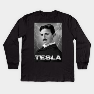 Nikola Tesla Kids Long Sleeve T-Shirt